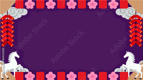 Background of the Year of the Horse Poster