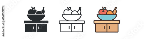 daily comfort kitchen with fruit bowl