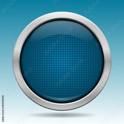 Blank Circular Blue Interface Icon Vector
