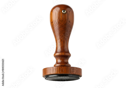 Wooden handle stamp with metal base