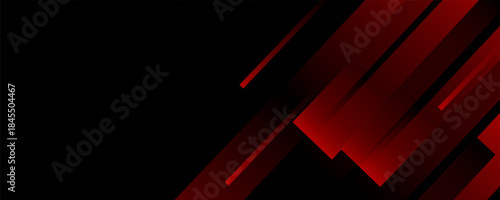 PBanner background. black. red gradation. bright. abstarct . slash line. memphis eps 10