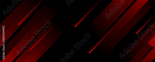 PBanner background. black. red gradation. bright. abstarct . slash line. memphis eps 10