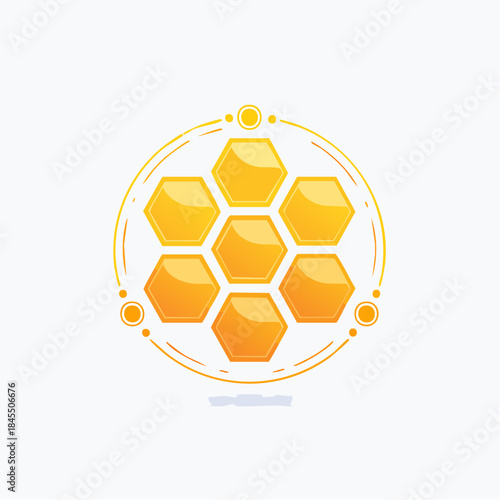 vector illustration of a honeycomb
