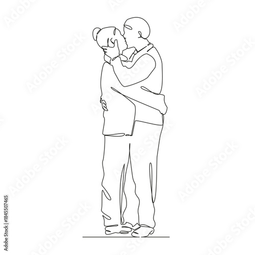 One continuous single drawing line art flat doodle hair, beauty, girl, coiffure, care, woman, young, comb, healthy. Isolated image hand draw contour on a white background, hand drawn, not AI