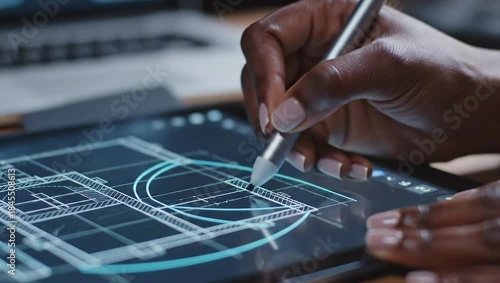 Architectural Design on Tablet - A Modern Approach to Building Plans.