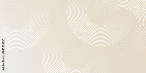 Abstract background with glowing white geometric lines design. Modern glossy white circle lines pattern for covers, poster, banner, presentation, and certificate. VOL. 4