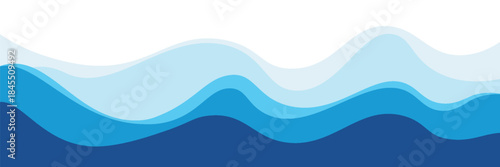 Ocean wave layer vector background illustration. Modern sea beach vector illustration eps10.