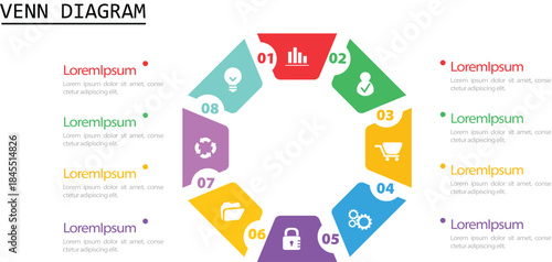 Venn diagram business infographic circle 
