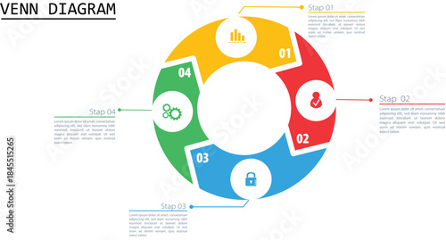 Infographic chart template modern style