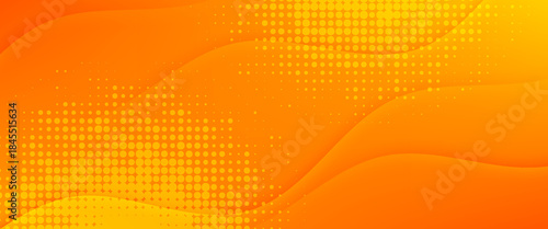 abstract gradient orange wave background. minimalist orange background. orange dot background with wavy element.