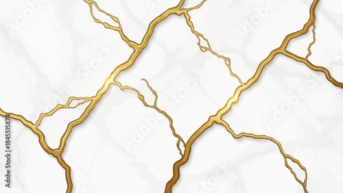 Elegant white marble texture with golden veins, a luxurious and sophisticated design