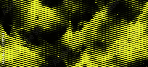 Camouflage seamless pattern. Digital military texture. Print on fabric on clothes. Endless pattern of hexagonal elements. Vector graphics