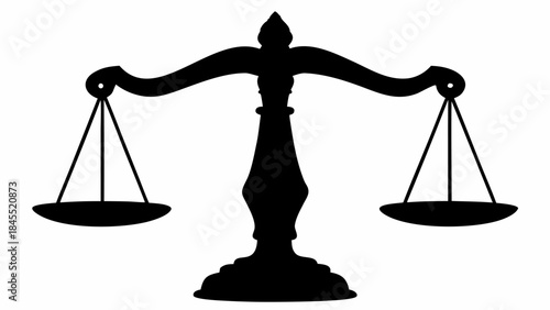 Vintage law illustration featuring a balance scale silhouette, evoking historical justice and legal traditions.