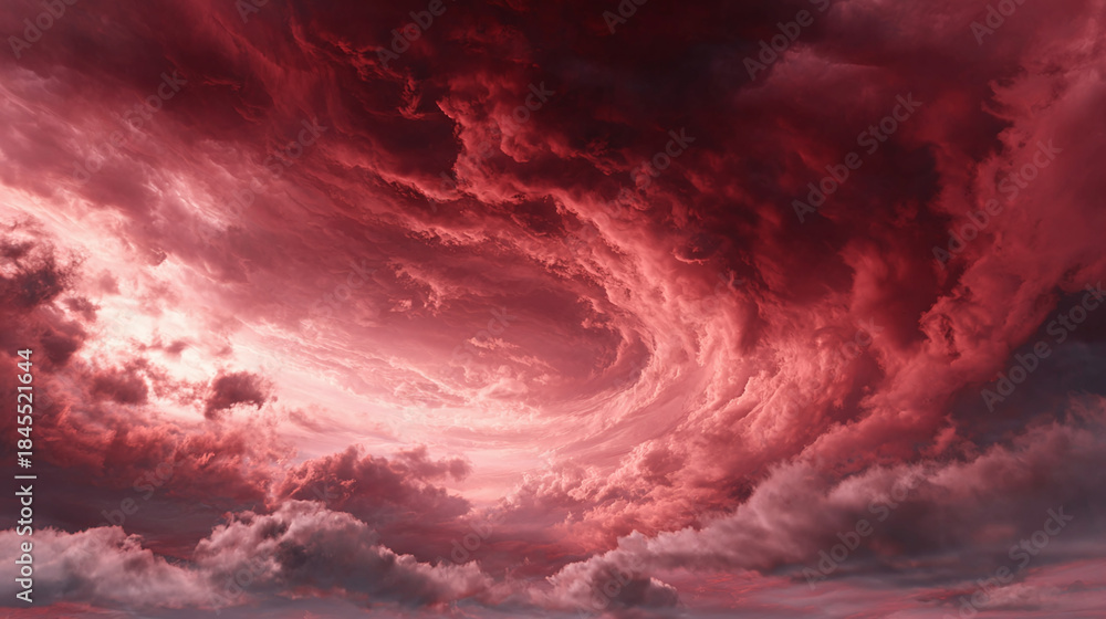 Fototapeta premium A mesmerizing scene of ominous storm clouds rolling across the sky, with an atmosphere of impending weather 