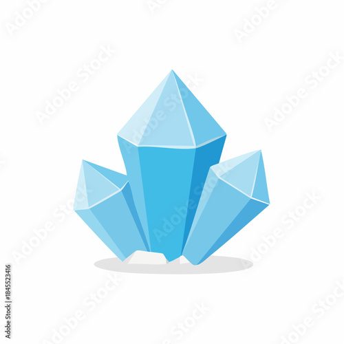 Sparkling Blue Crystal Formation: Gemstone Cluster, Geology Concept