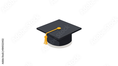 graduation cap and diploma vector