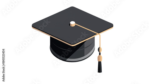 graduation cap and diploma vector