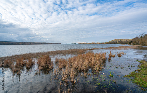 The scenic views of Sarıkum National Park, situated in a combination of sea, sand, lake and forest with species of water birds and birds of prey, and roe deer, lynx, bustard and swan in Sinop, Turkey.