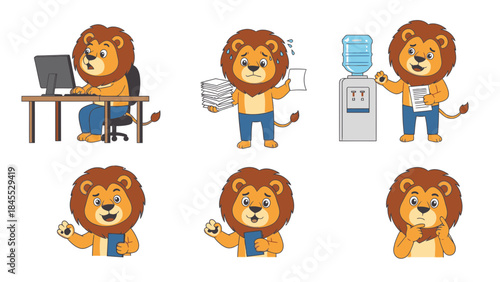 Cartoon oranges with various facial expressions and emotions  