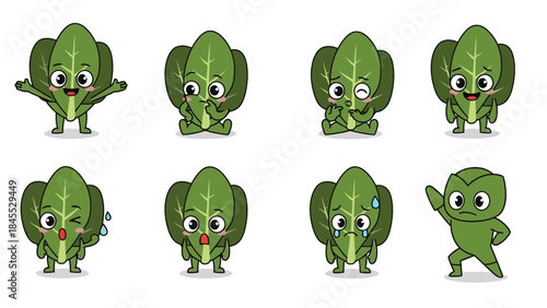 Cute animated bananas expressing various emotions and actions  