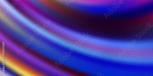 Vibrant Abstract Color Waves: Blue, Purple, and Neon Gradients in Smooth Curves