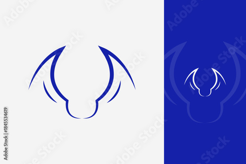 Colorful Bat Logo Design – Modern Creative Bat Icon with Bold Shape for Branding, Mascot, Halloween, and Dark Theme Projects