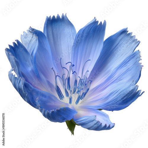 Bright Blue Flower Blooms in a Garden Under Daylight in Spring Season