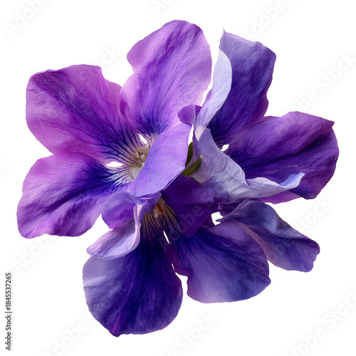 Purple Flower With Dew Drops Showing Fine Details and Vibrant Color in Natura...