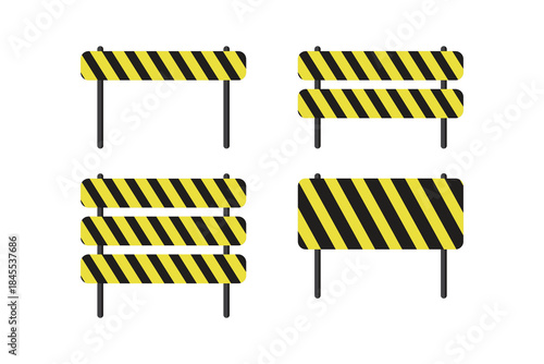 Road Barrier symbol. Danger barrier isolated on white background