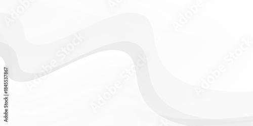 Fototapeta Naklejka Na Ścianę i Meble -  White abstract wave background. Fluid shapes composition. Creative illustration for poster, web, landing, page, cover, EPS 10