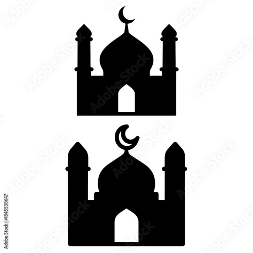 silhouette of mosque
Vector silhouette of mosque icon