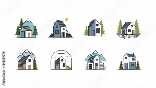 Collection of Modern Architectural House Designs with Natural Elements.