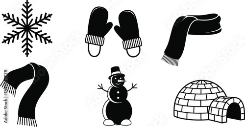 Winter wonderland clip art and symbols