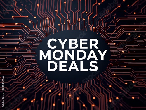 Cyber Monday Deals on Circuit Board Background