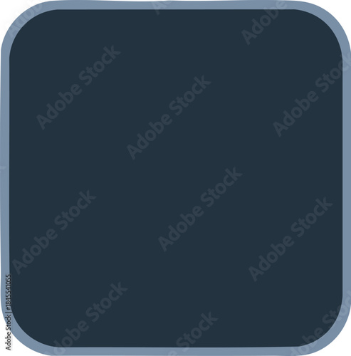 Abstract navy blue square design with rounded corners for modern backgrounds and digital art