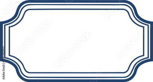 Ornate Blank Label Frame Elegant Border for Design, Decoration and Message