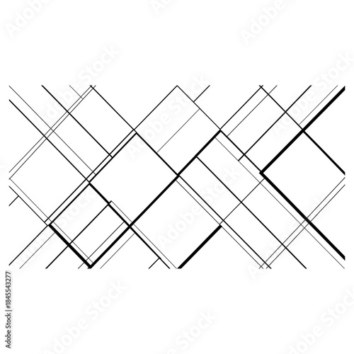 Architecture concept: black and white paper and paper clips for a building project plan sketch