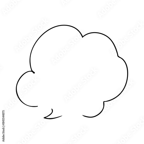 シンプルなペンの手書き吹き出し ベクター