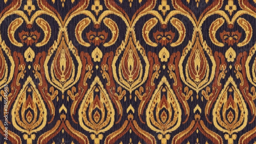 Intricate Paisley Pattern Textile Design.