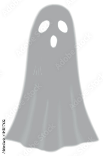 Scary ghost shadow, vector cartoon spooky phantom silhouette, dead soul, Halloween monster, spirit or poltergeist flying