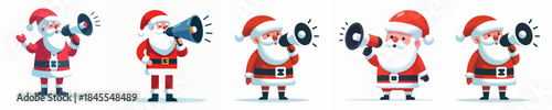 vector santa claus holding megaphone