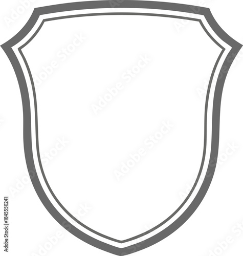 Elegant Shield Outline for Custom Designs and Emblems