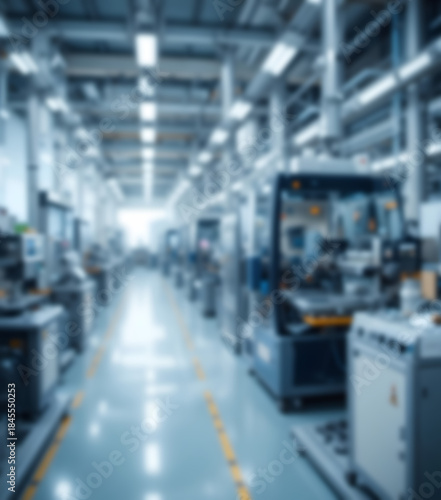 Modern Machinery in Bright Industrial Factory Interior Space