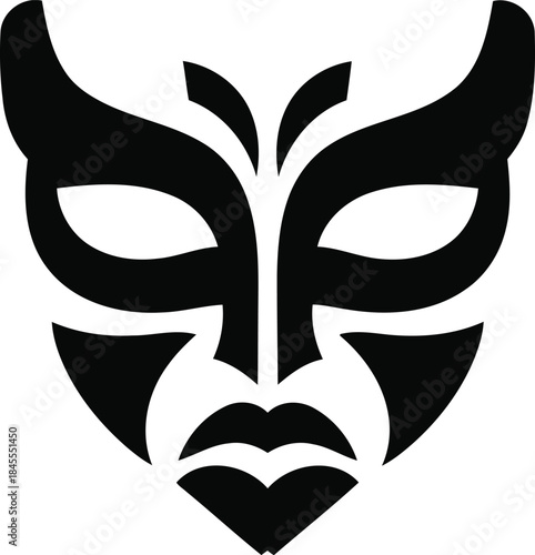  Wrestling Mask and Superhero Tribal Art Illustrator Vector Icon