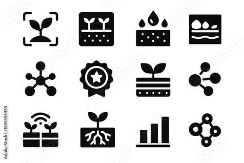 Pattern balanced look icons smart negative optional shading harvest icon no vector