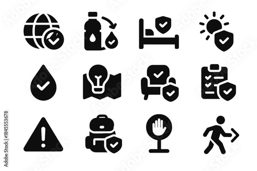 Invisible smart safety no icons safe tile icon vector clean marker travel