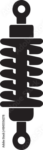 coilover shock absorber icon silhouette design vector art illustration