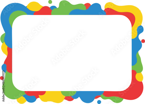 Colorful Fluid Border for Creative Designs and Invitations