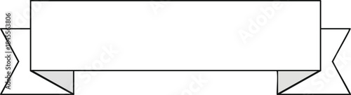 Elegant Blank Ribbon Banner for Versatile Design Needs, a timeless asset for graphic projects