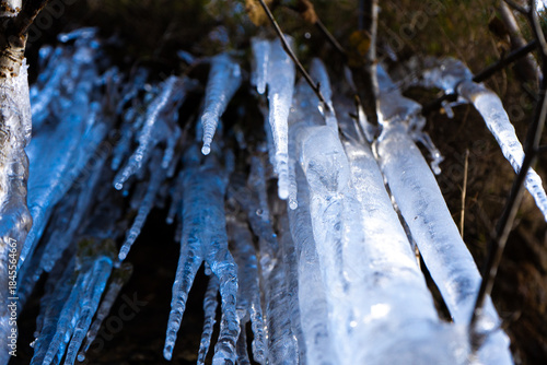 close-up stalactites